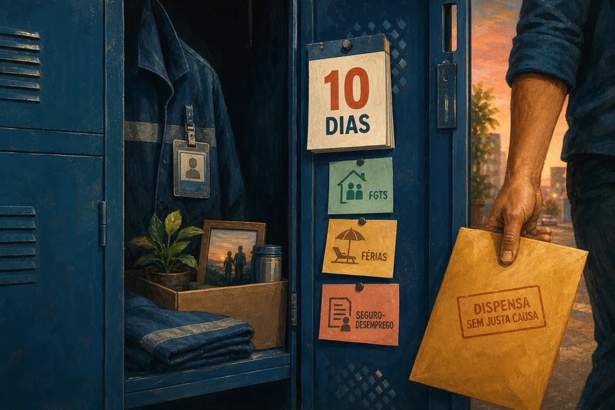 Ilustração do artigo: Demitido sem justa causa: direitos e o prazo que pode valer multa